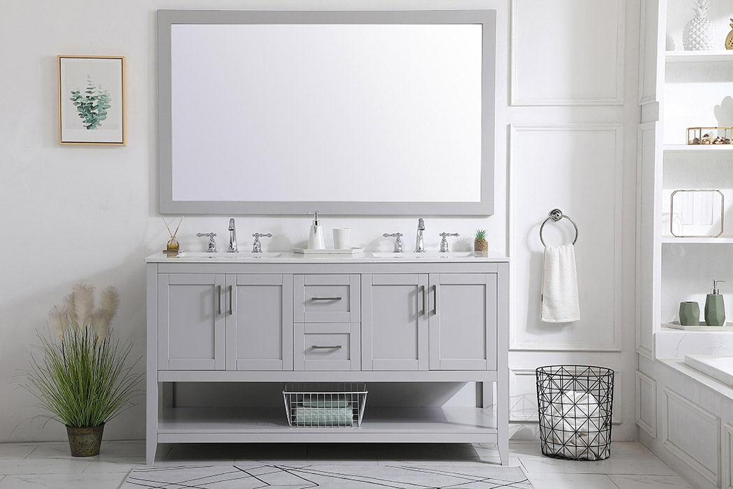 Elegant Bathroom Vanity - Gray (VF16060DGR)