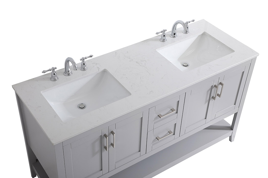 Elegant Bathroom Vanity - Gray (VF16060DGR)