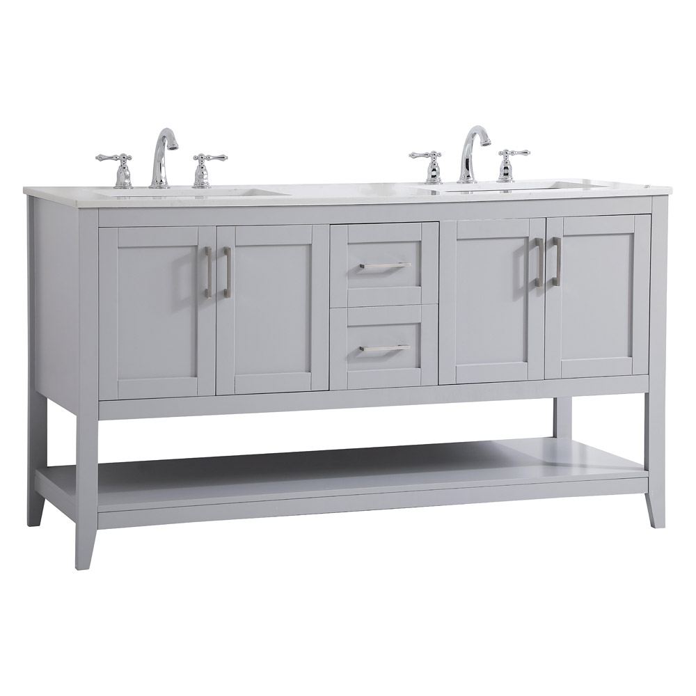 Elegant Bathroom Vanity - Gray (VF16060DGR)