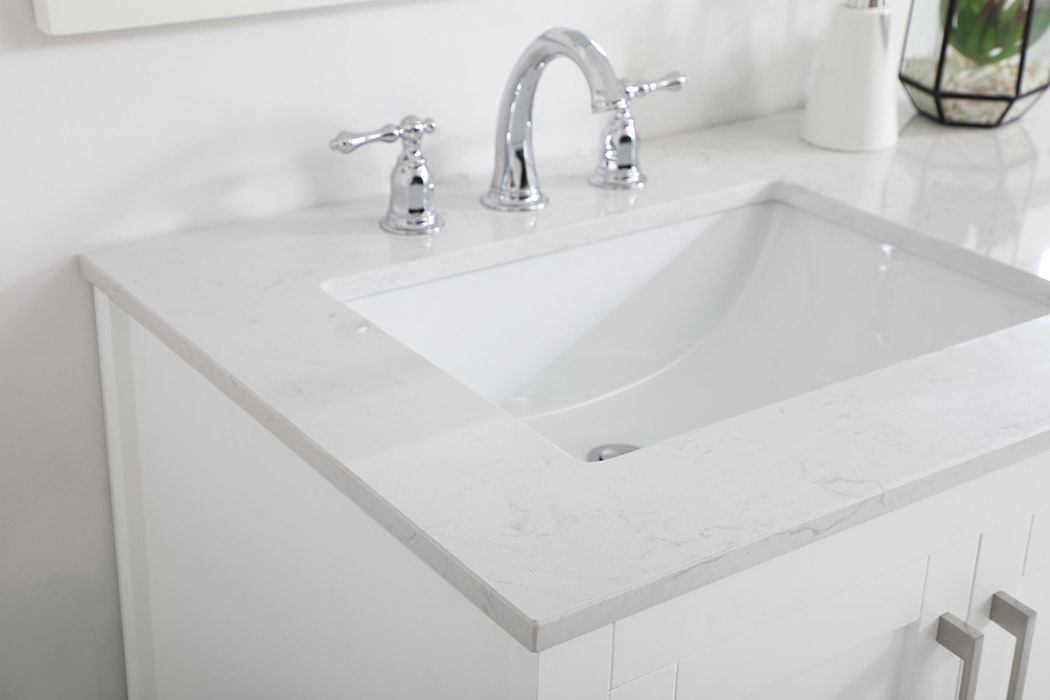 Elegant Bathroom Vanity - White (VF16060DWH)