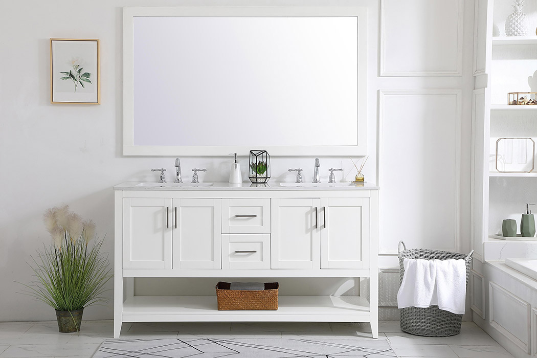 Elegant Bathroom Vanity - White (VF16060DWH)