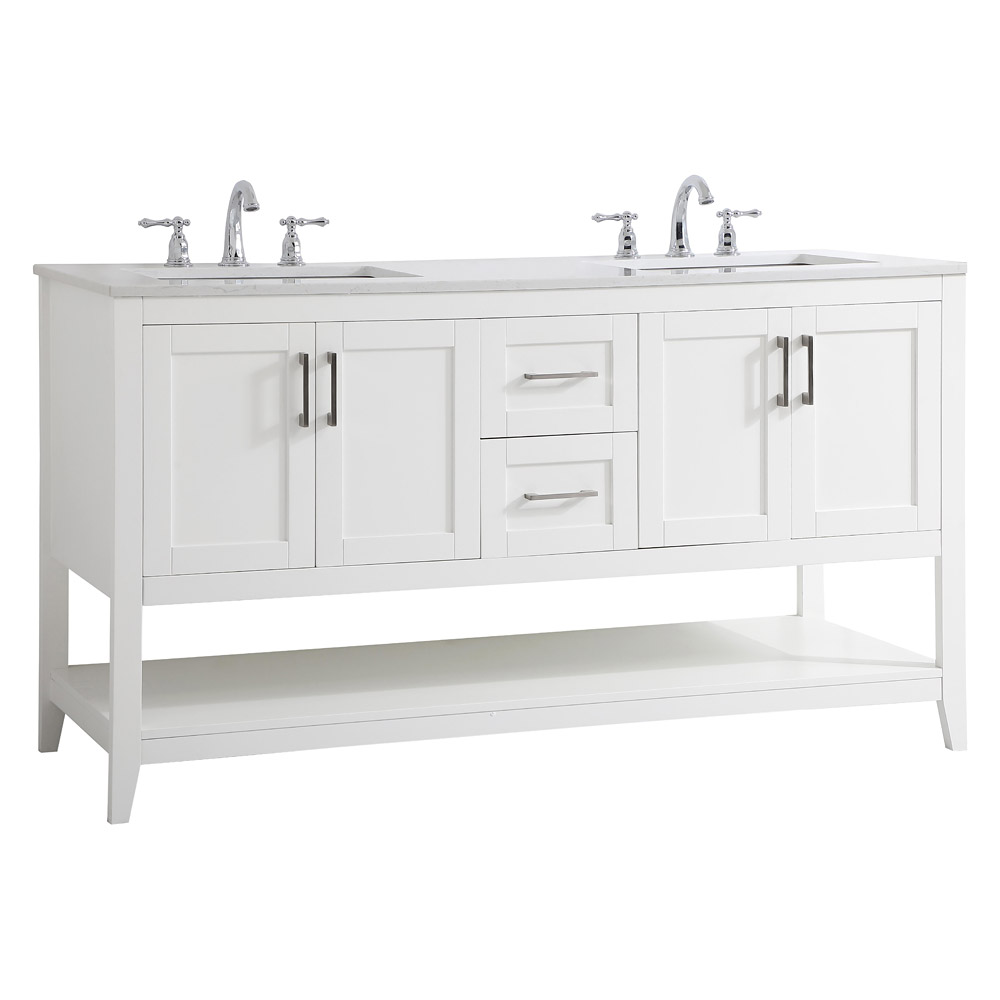 Elegant Bathroom Vanity - White (VF16060DWH)