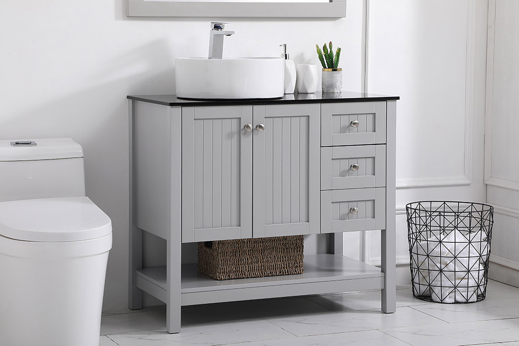 Elegant Bathroom Vanity - Gray (VF16236GR)