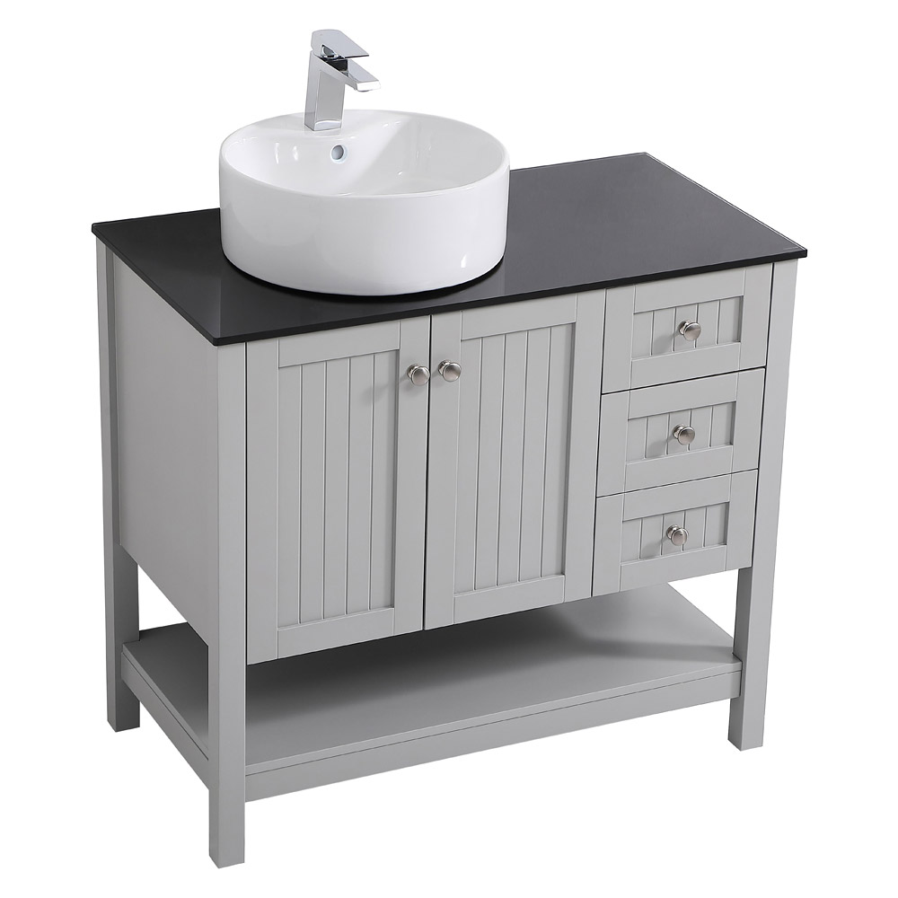 Elegant Bathroom Vanity - Gray (VF16236GR)