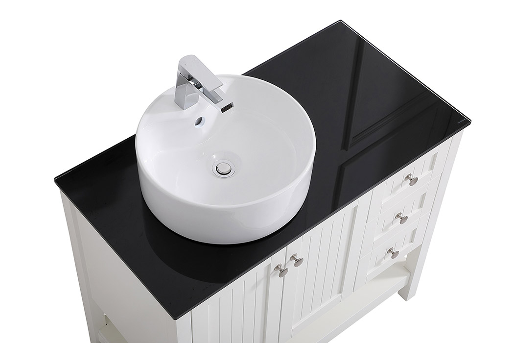 Elegant Bathroom Vanity - White (VF16236WH)