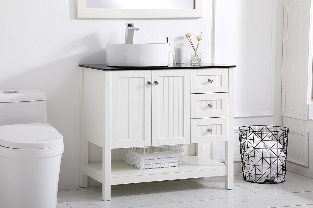 Elegant Bathroom Vanity - White (VF16236WH)