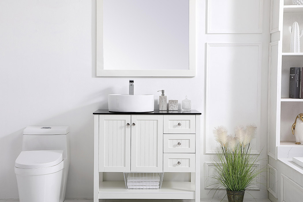 Elegant Bathroom Vanity - White (VF16236WH)