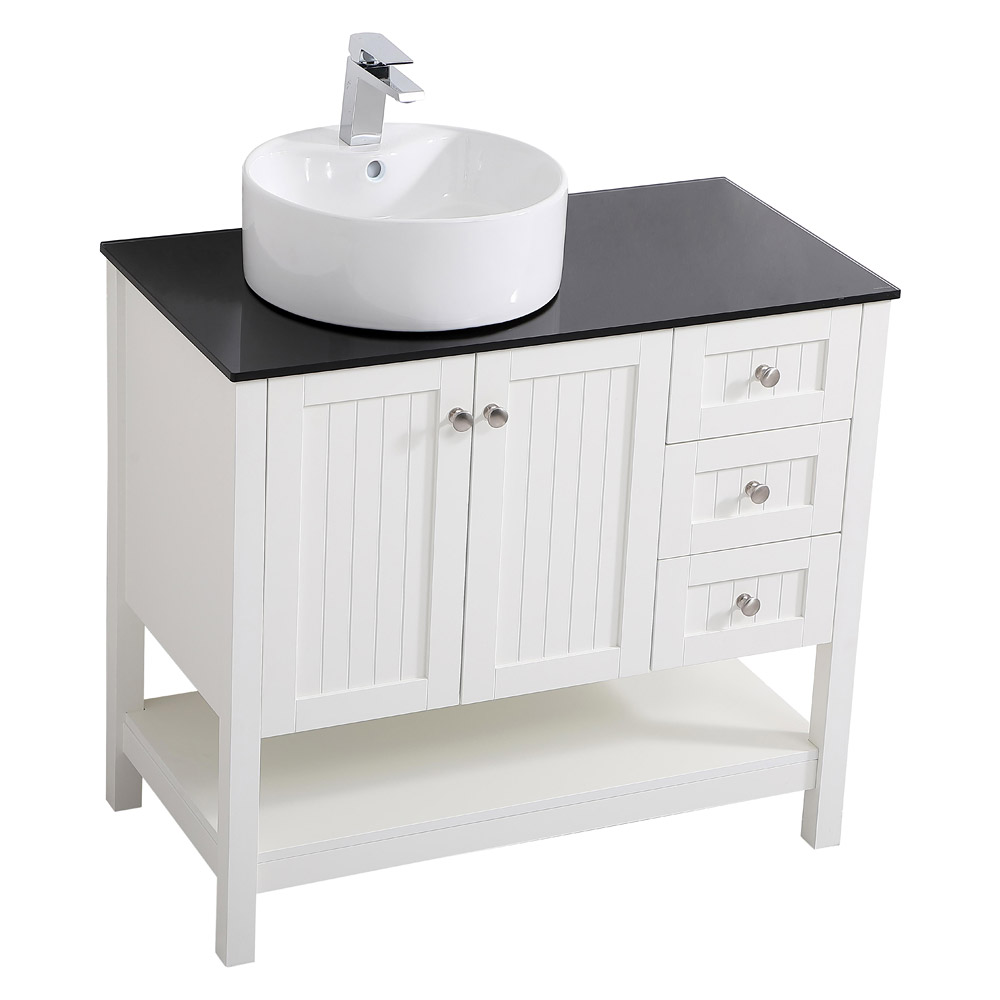 Elegant Bathroom Vanity - White (VF16236WH)