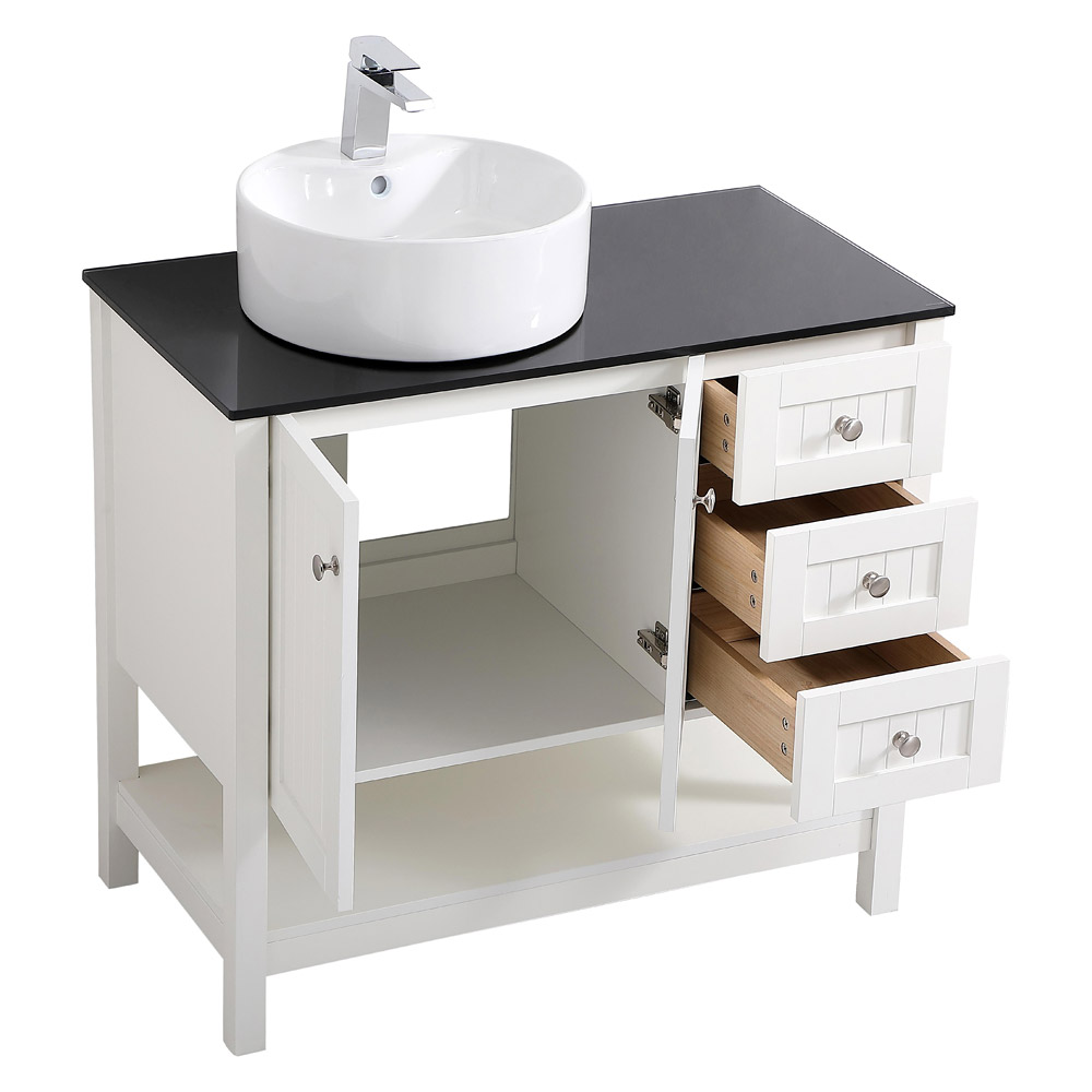 Elegant Bathroom Vanity - White (VF16236WH)