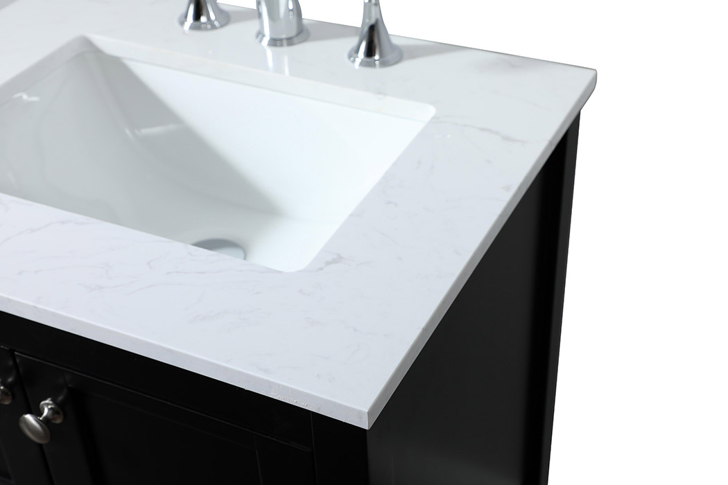 Elegant Bathroom Vanity - Black (VF16424BK)