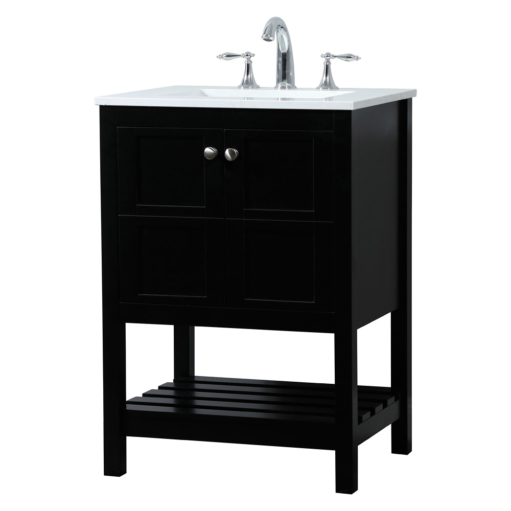 Elegant Bathroom Vanity - Black (VF16424BK)