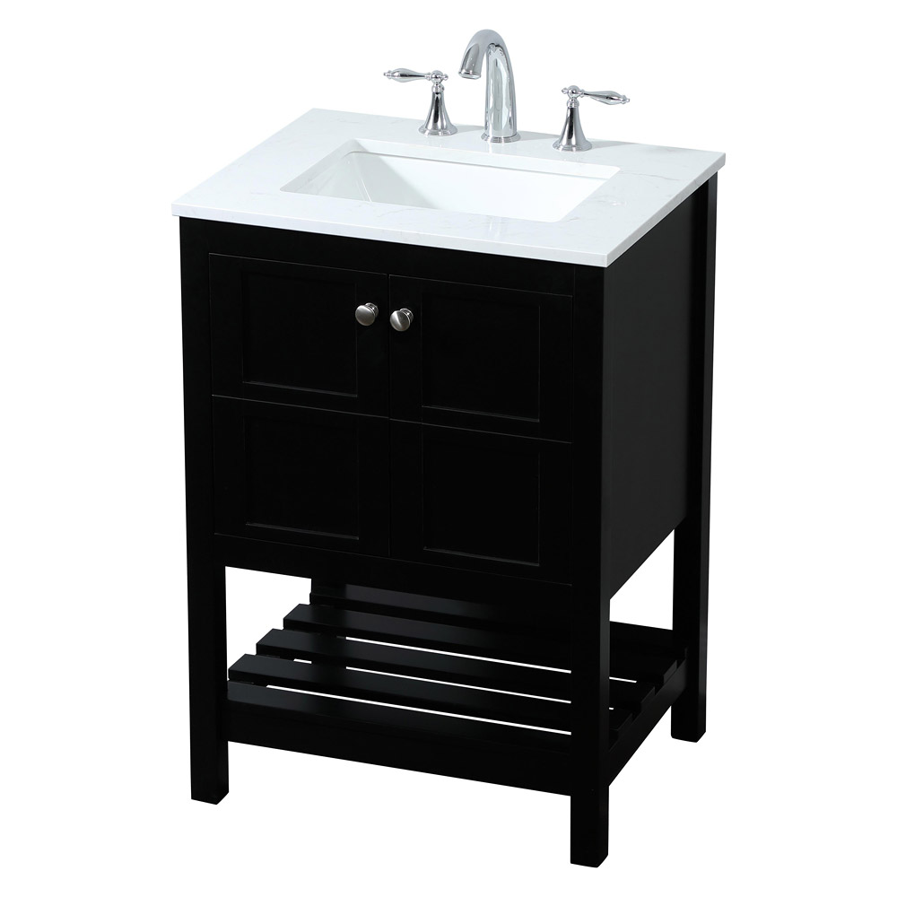 Elegant Bathroom Vanity - Black (VF16424BK)