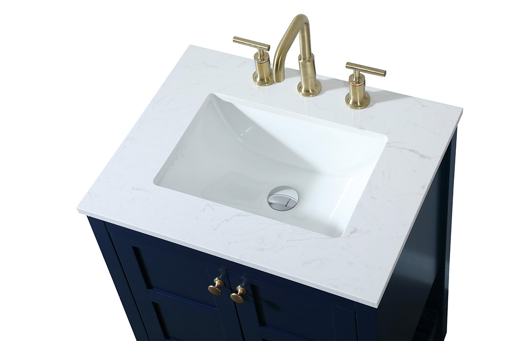 Elegant Bathroom Vanity - Blue (VF16424BL)