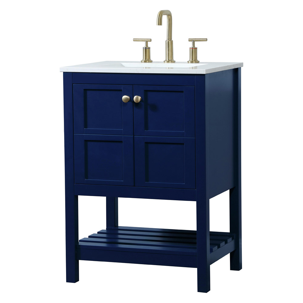 Elegant Bathroom Vanity - Blue (VF16424BL)