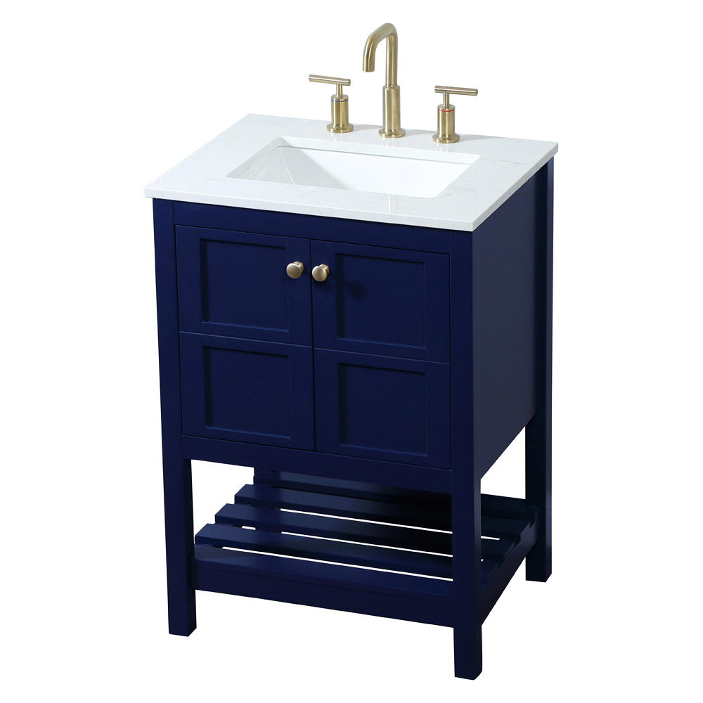 Elegant Bathroom Vanity - Blue (VF16424BL)