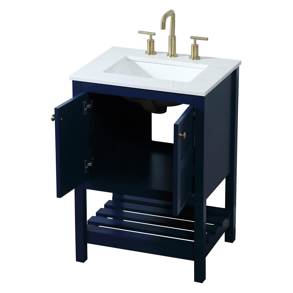 Elegant Bathroom Vanity - Blue (VF16424BL)