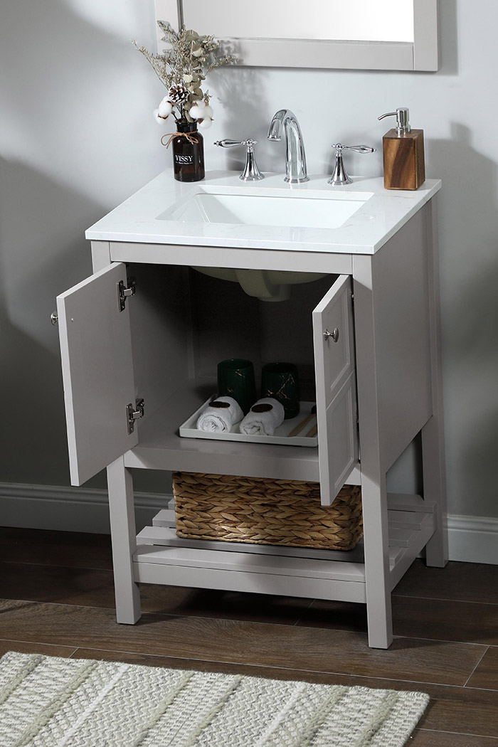 Elegant Bathroom Vanity - Gray (VF16424GR)