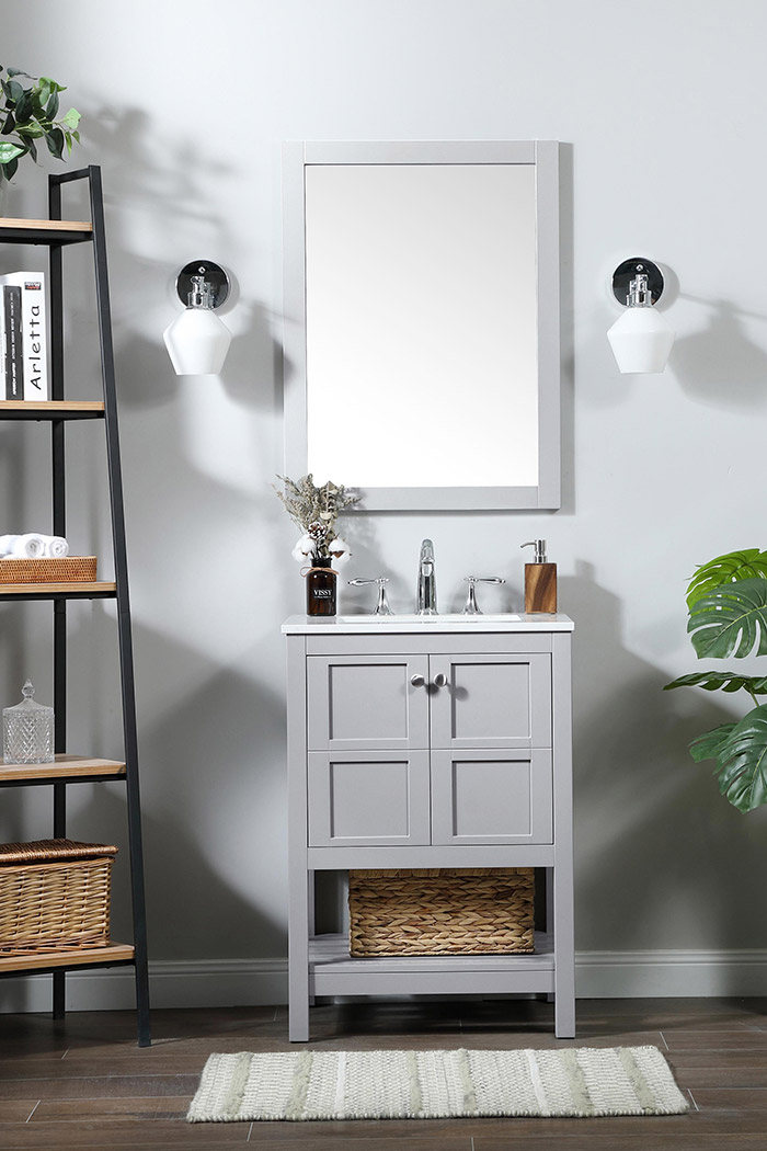 Elegant Bathroom Vanity - Gray (VF16424GR)