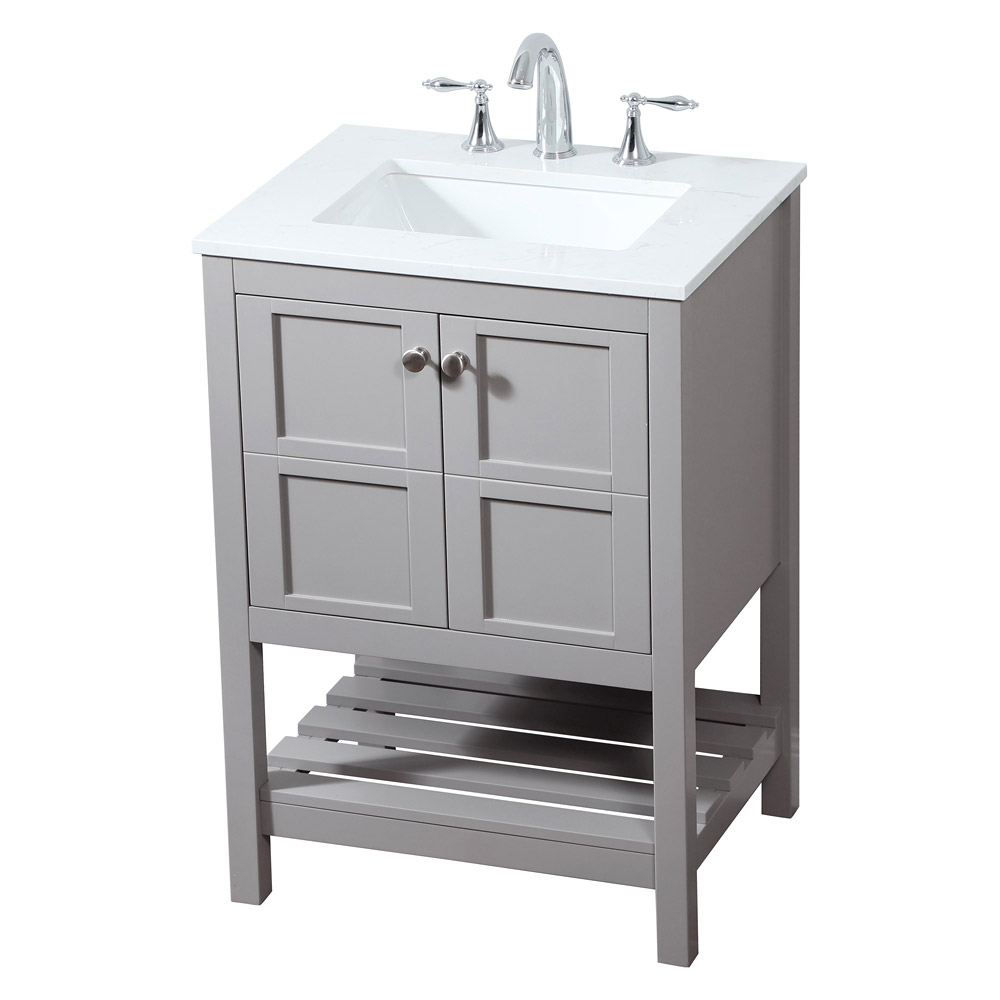 Elegant Bathroom Vanity - Gray (VF16424GR)