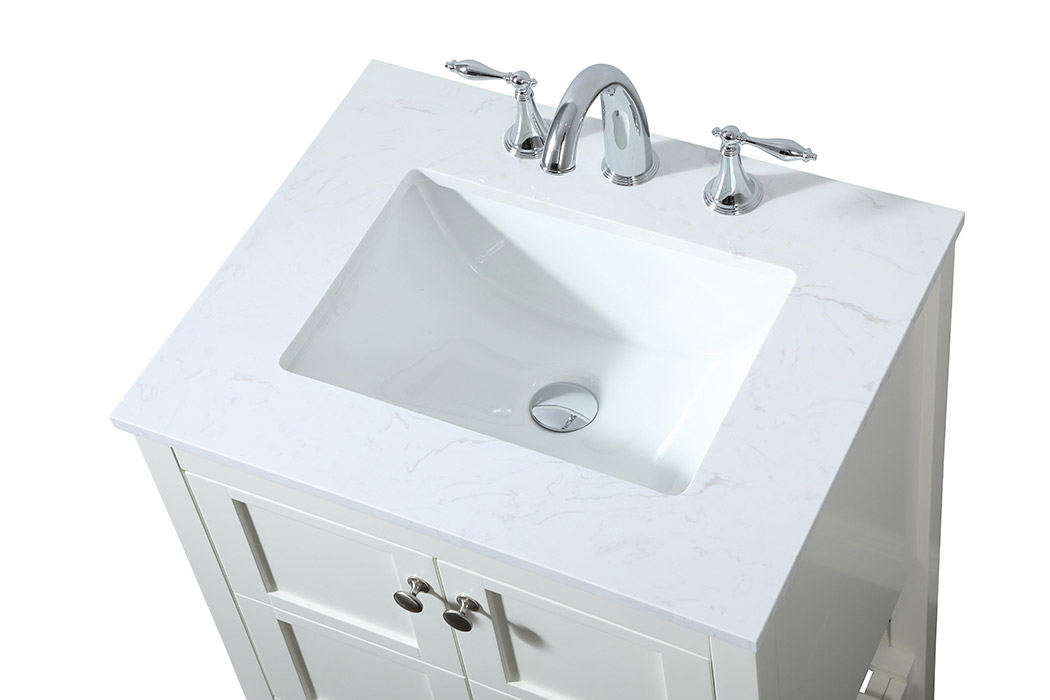 Elegant Bathroom Vanity - White (VF16424WH)