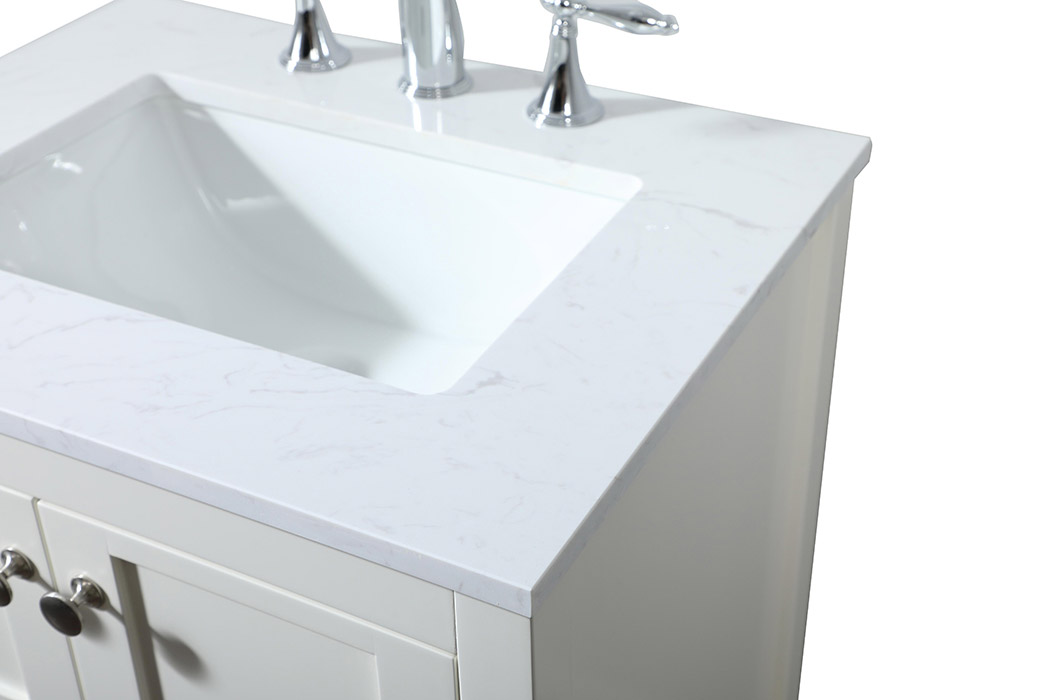 Elegant Bathroom Vanity - White (VF16424WH)