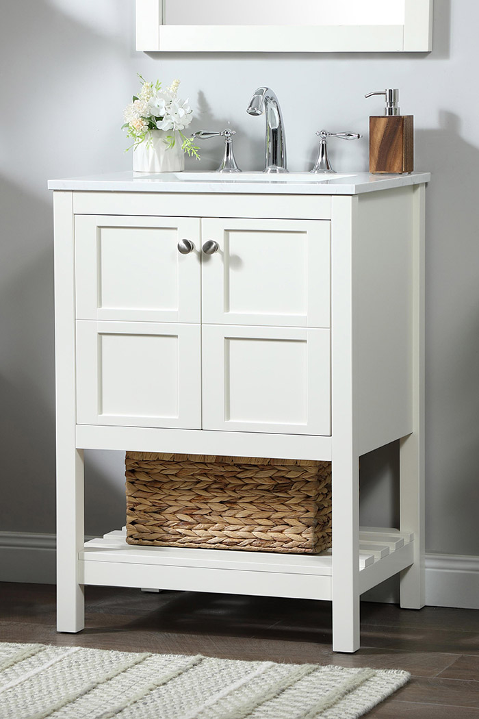 Elegant Bathroom Vanity - White (VF16424WH)