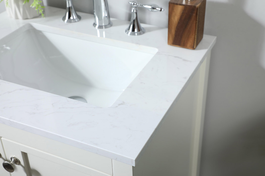 Elegant Bathroom Vanity - White (VF16424WH)