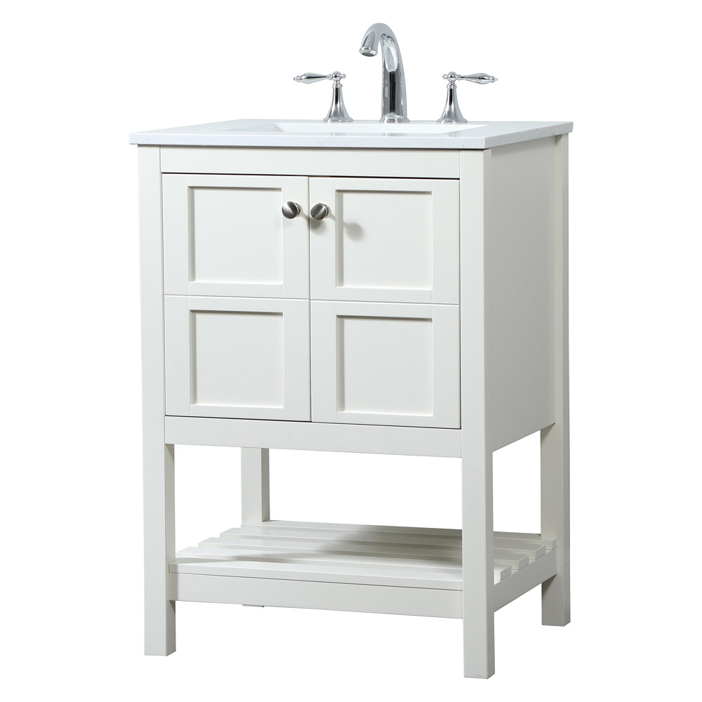 Elegant Bathroom Vanity - White (VF16424WH)