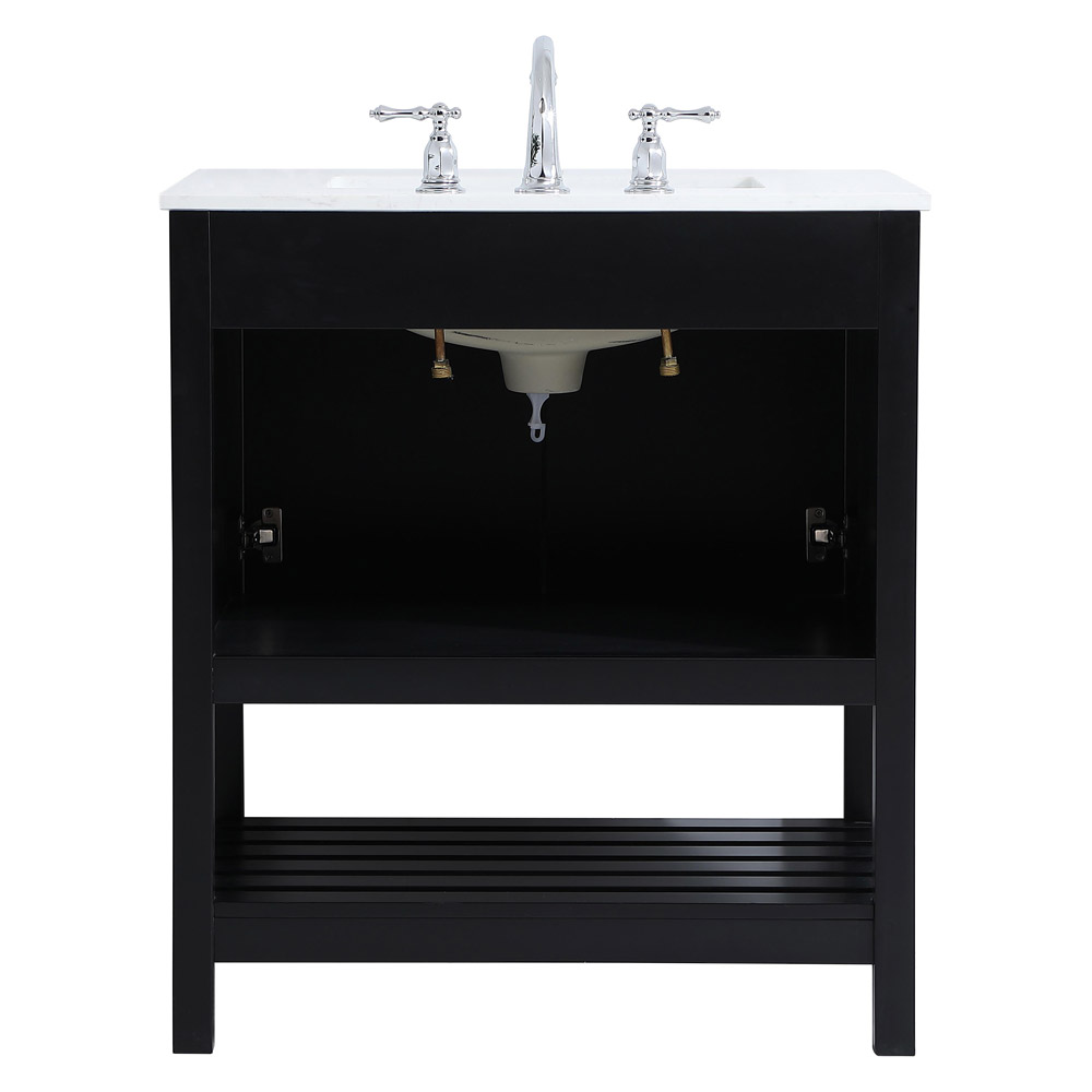 Elegant Bathroom Vanity - Black (VF16430BK)