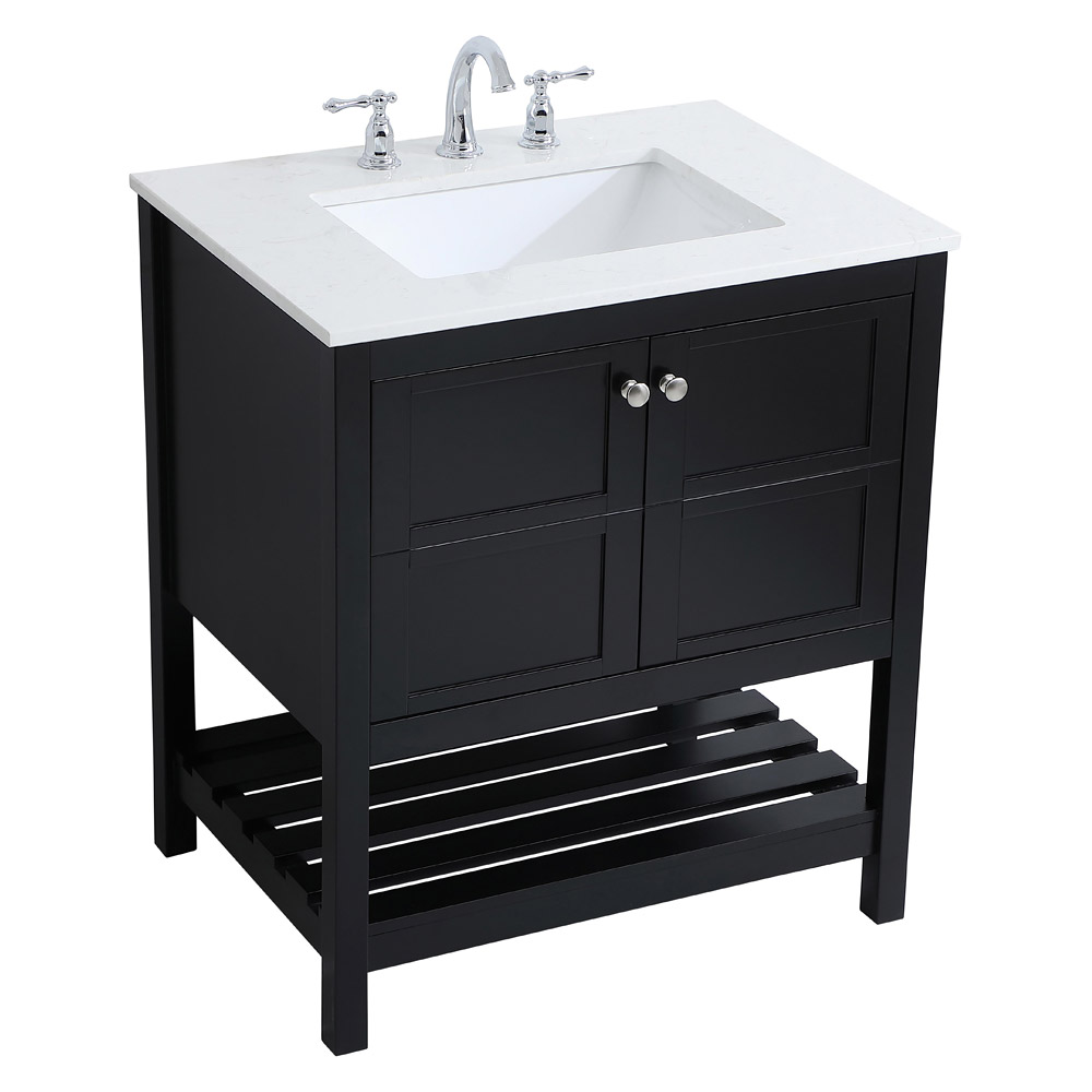 Elegant Bathroom Vanity - Black (VF16430BK)