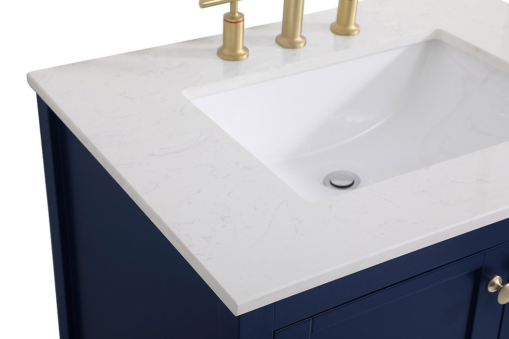 Elegant Bathroom Vanity - Blue (VF16430BL)