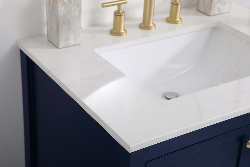 Elegant Bathroom Vanity - Blue (VF16430BL)