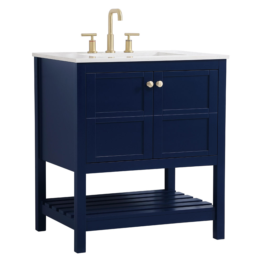 Elegant Bathroom Vanity - Blue (VF16430BL)