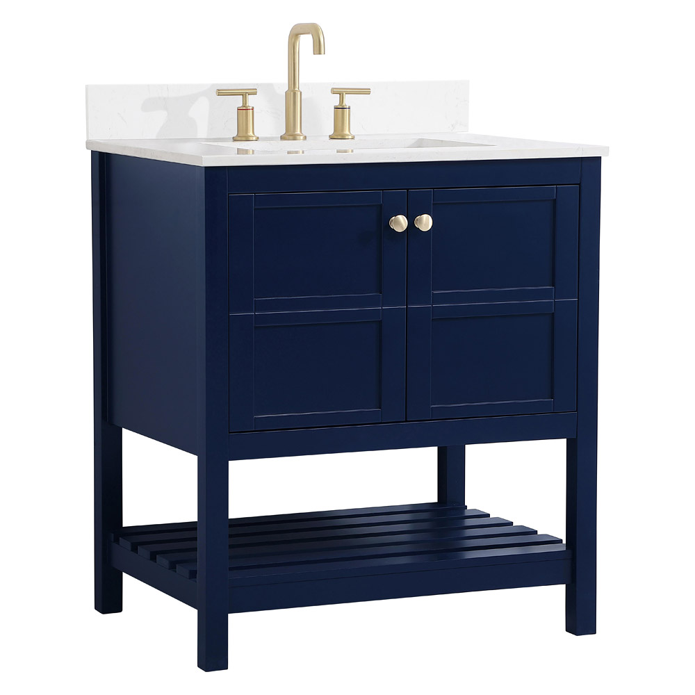 Elegant Bathroom Vanity - Blue (VF16430BL-BS)