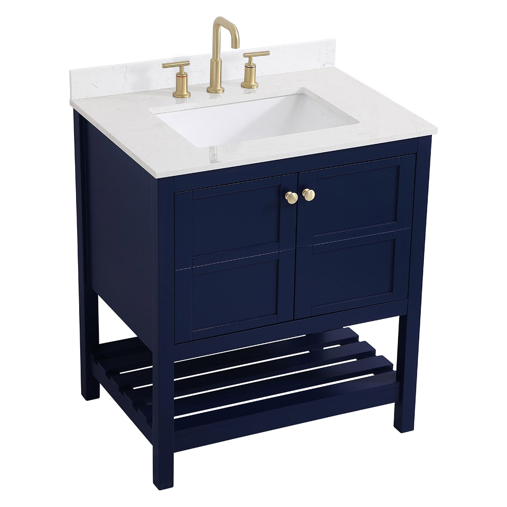 Elegant Bathroom Vanity - Blue (VF16430BL-BS)