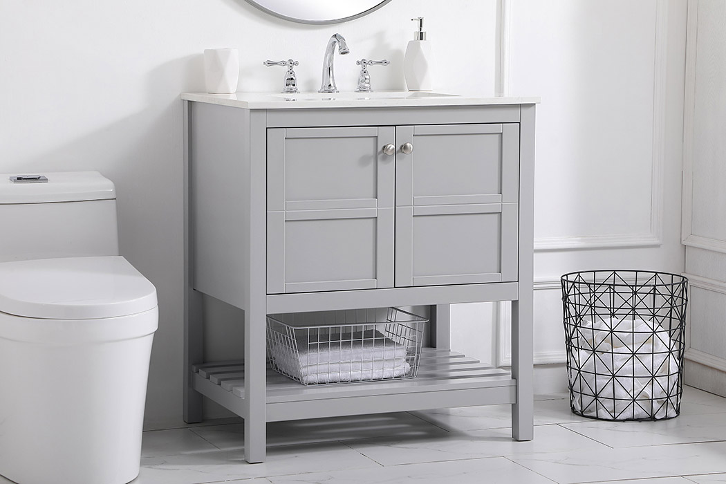 Elegant Bathroom Vanity - Gray (VF16430GR)