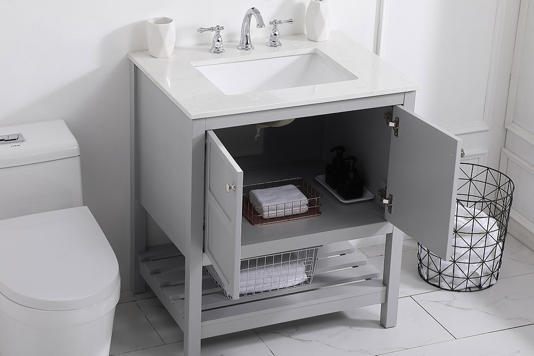 Elegant Bathroom Vanity - Gray (VF16430GR)