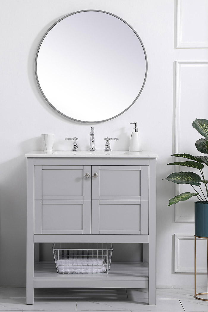 Elegant Bathroom Vanity - Gray (VF16430GR)