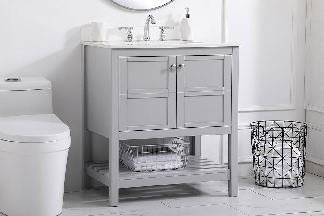 Elegant Bathroom Vanity - Gray (VF16430GR-BS)