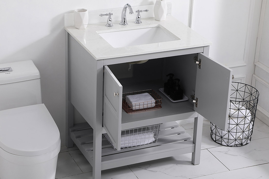 Elegant Bathroom Vanity - Gray (VF16430GR-BS)