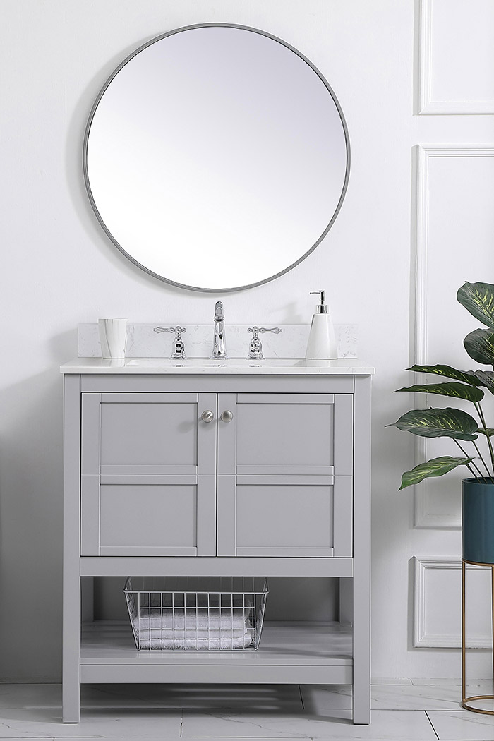 Elegant Bathroom Vanity - Gray (VF16430GR-BS)