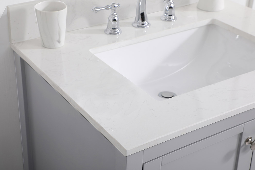 Elegant Bathroom Vanity - Gray (VF16430GR-BS)