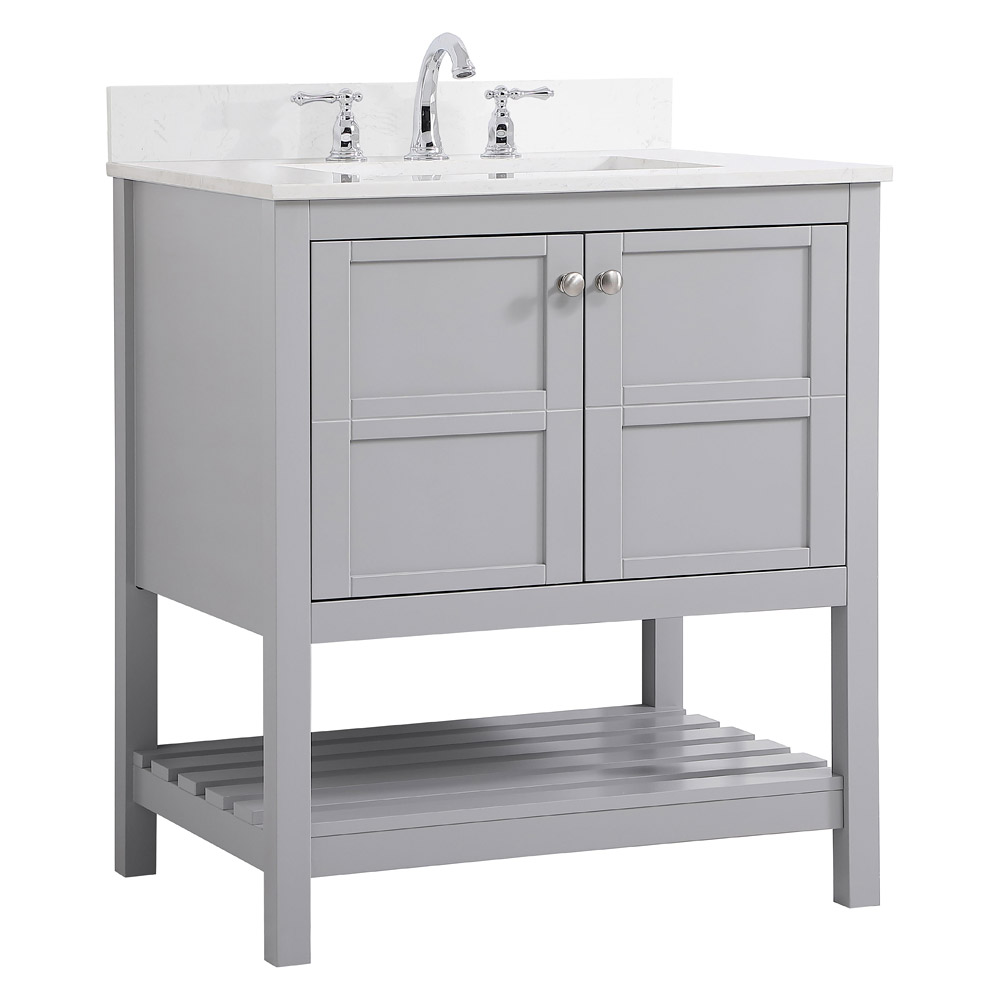 Elegant Bathroom Vanity - Gray (VF16430GR-BS)