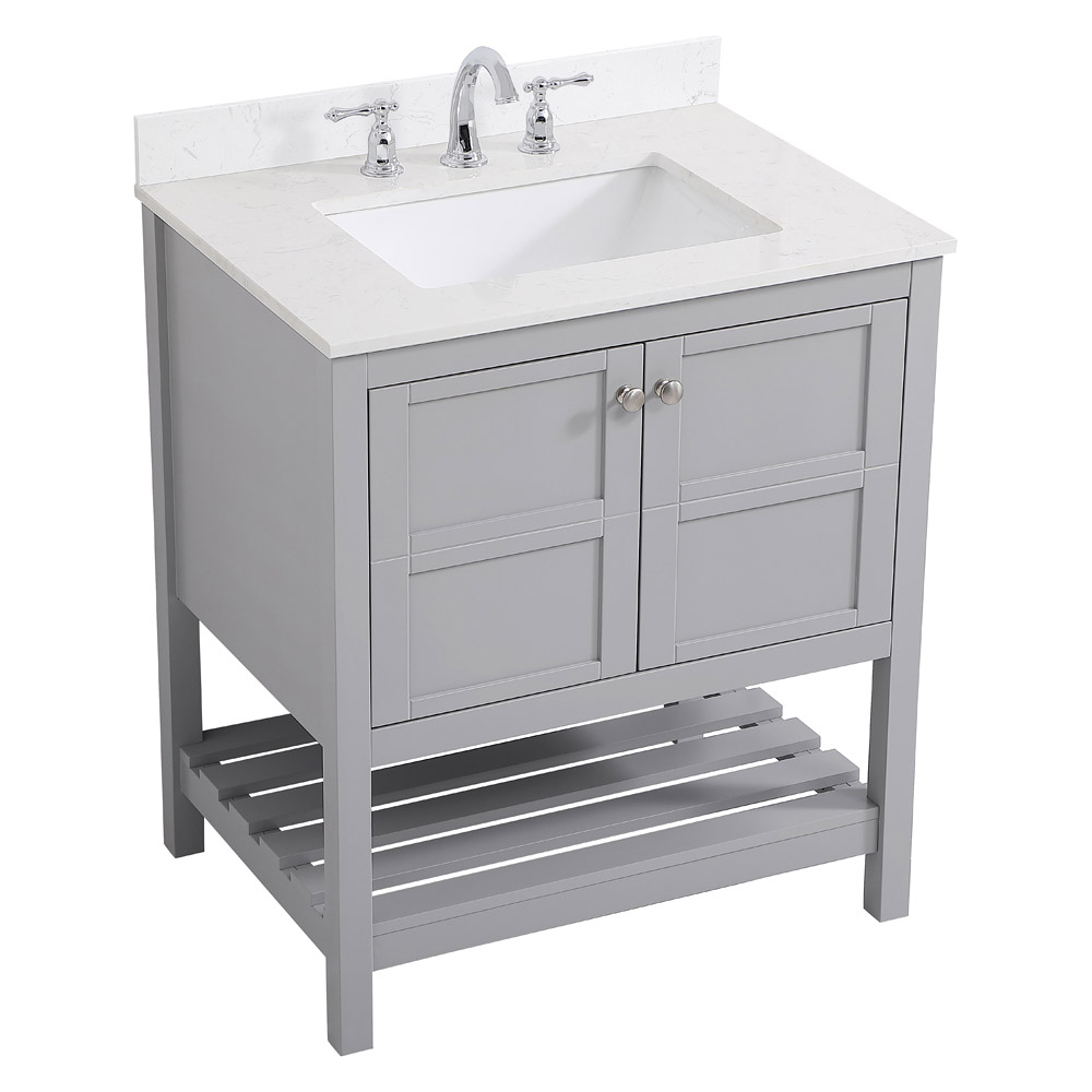 Elegant Bathroom Vanity - Gray (VF16430GR-BS)