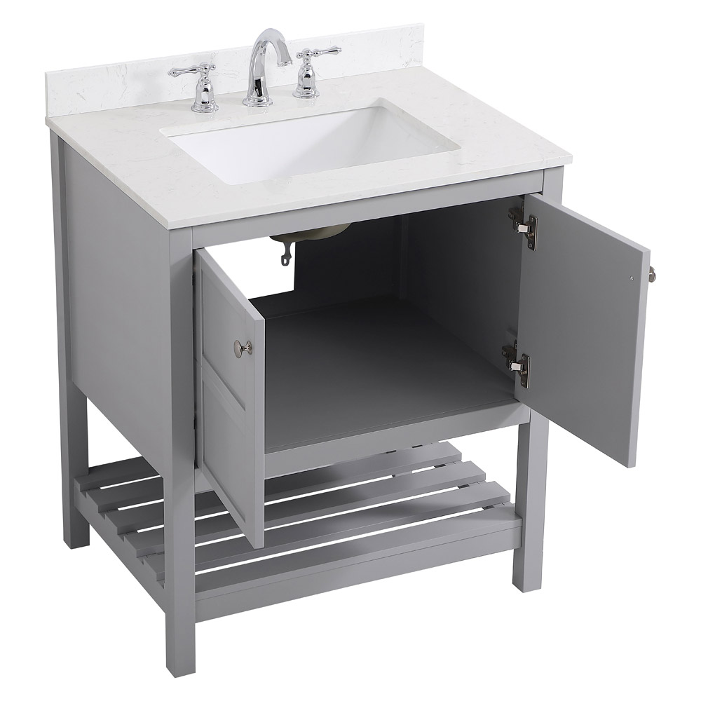 Elegant Bathroom Vanity - Gray (VF16430GR-BS)