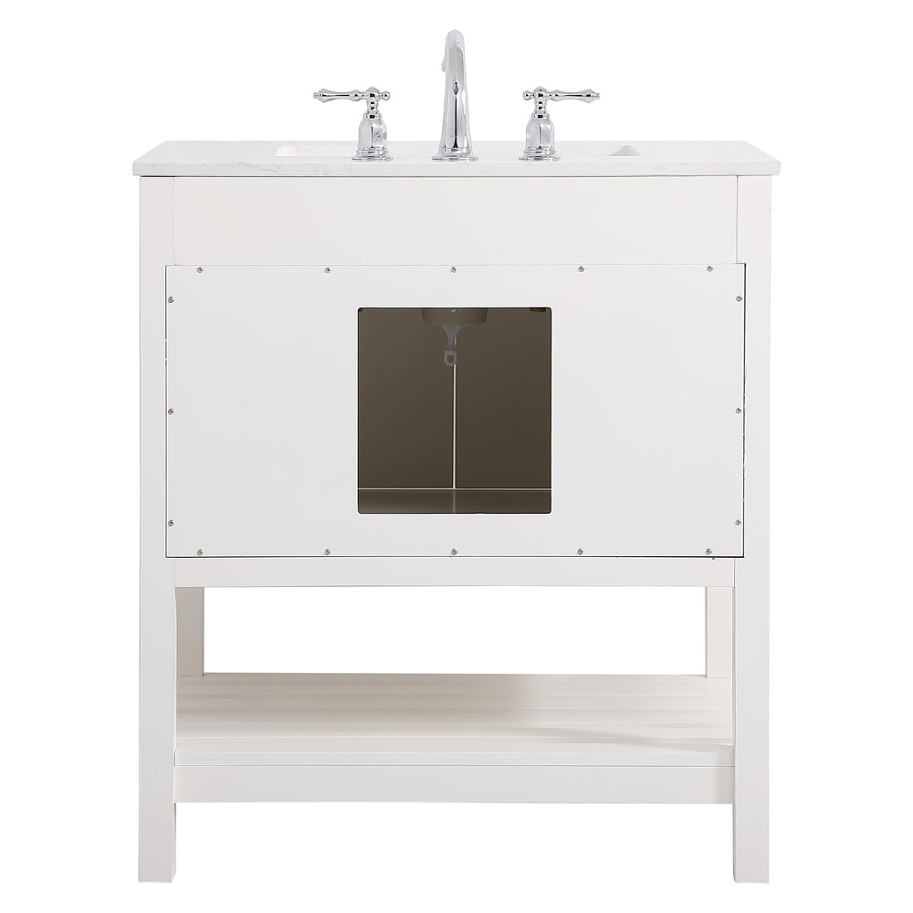 Elegant Bathroom Vanity - White (VF16430WH)