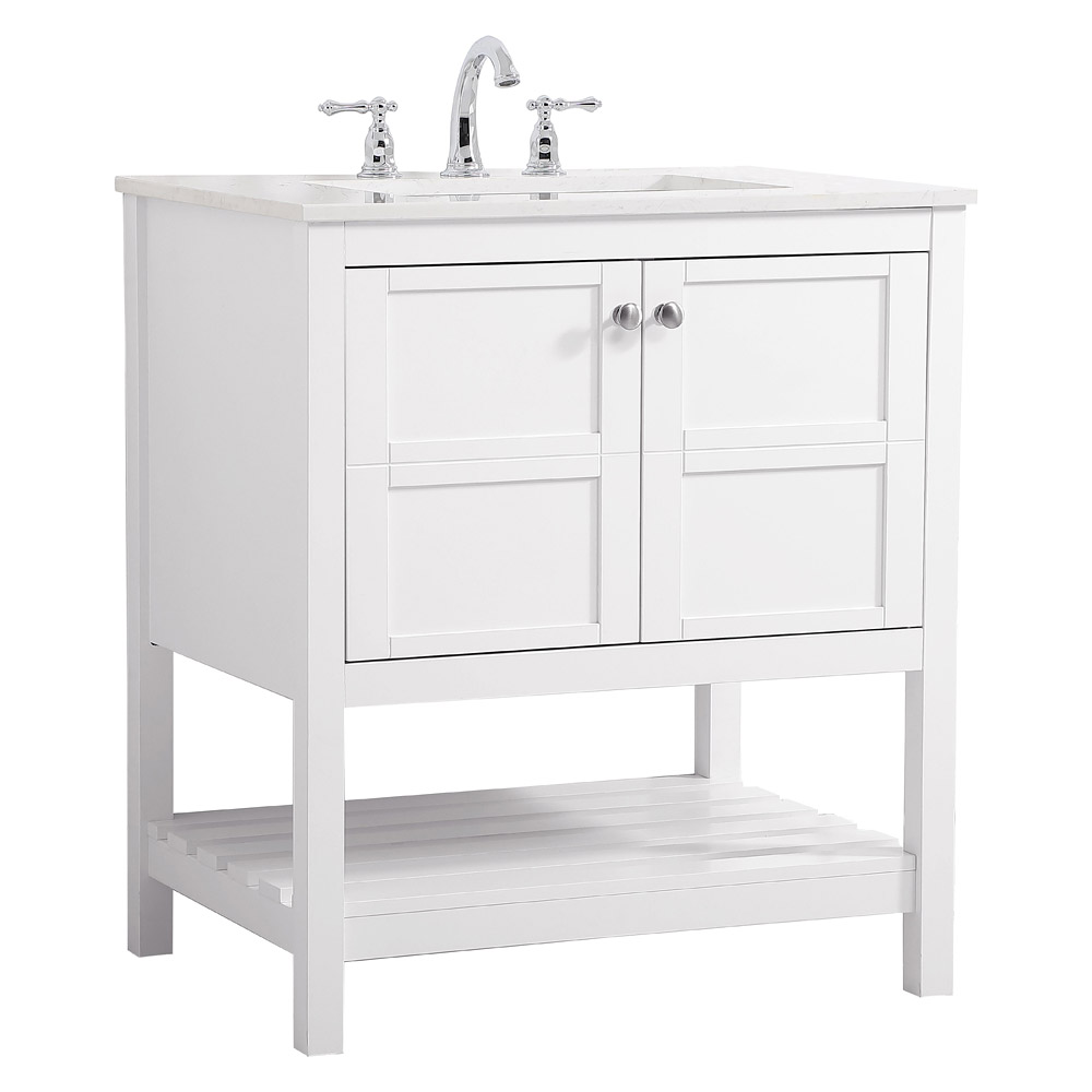 Elegant Bathroom Vanity - White (VF16430WH)