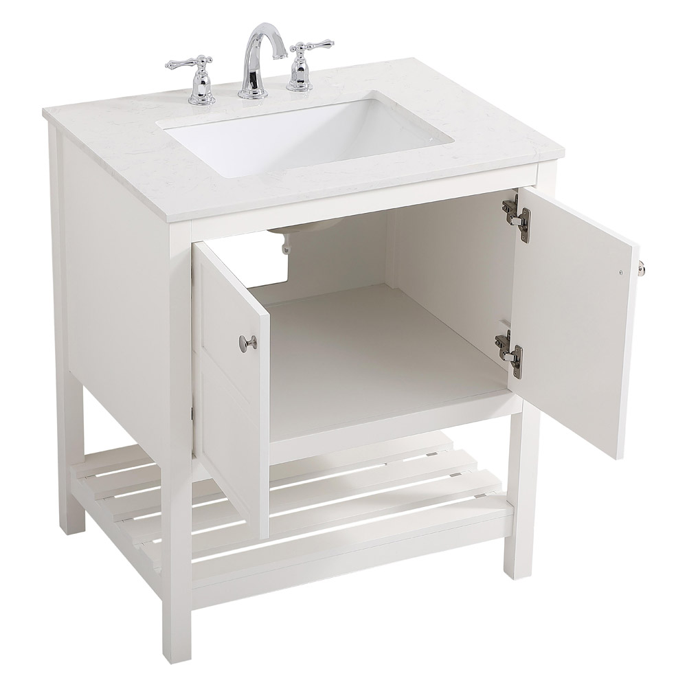 Elegant Bathroom Vanity - White (VF16430WH)