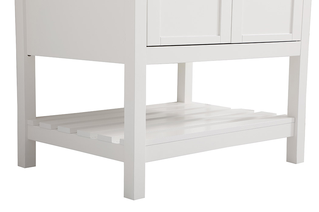 Elegant Bathroom Vanity - White (VF16430WH-BS)