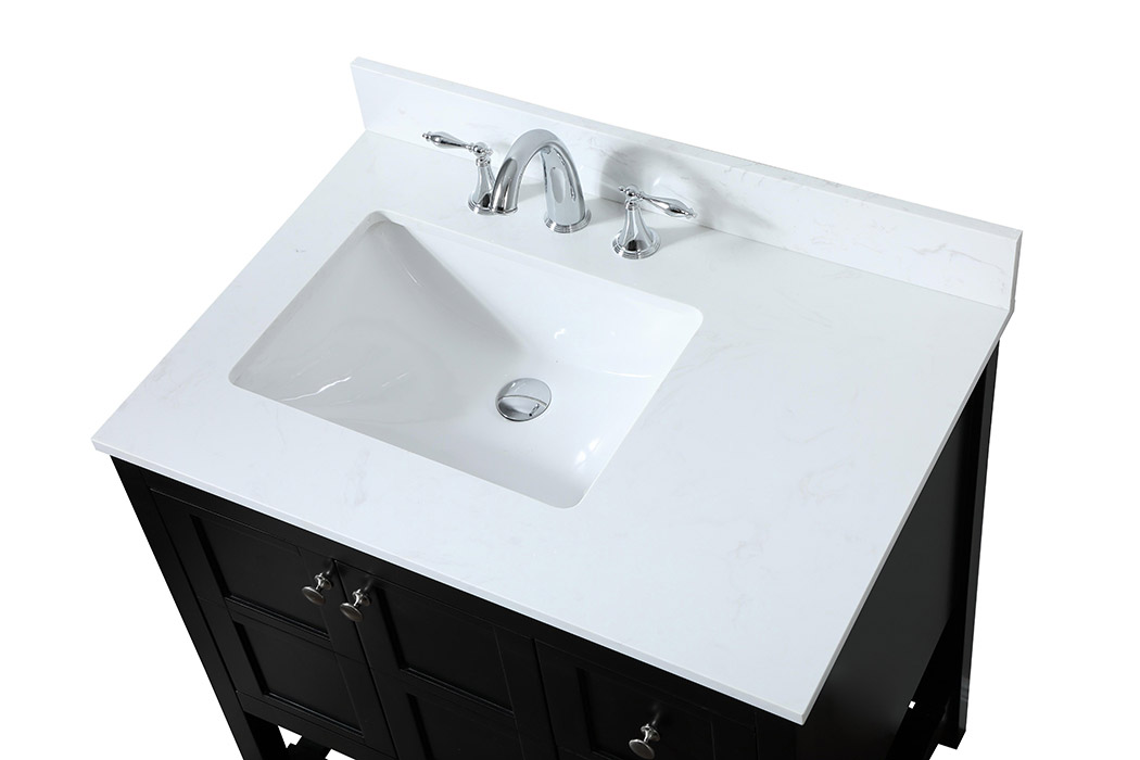 Elegant Bathroom Vanity - Black (VF16432BK-BS)